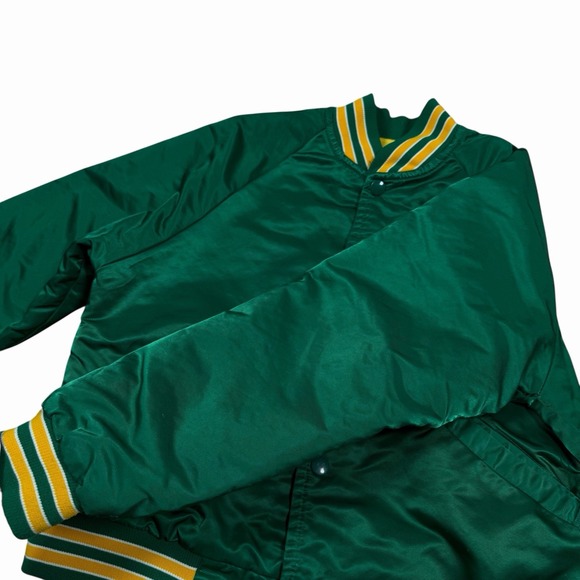 VTG MLB OAKLAND A's Athletics KIDS Starter Satin Bomber Jacket Sz‎ M - Picture 8 of 15